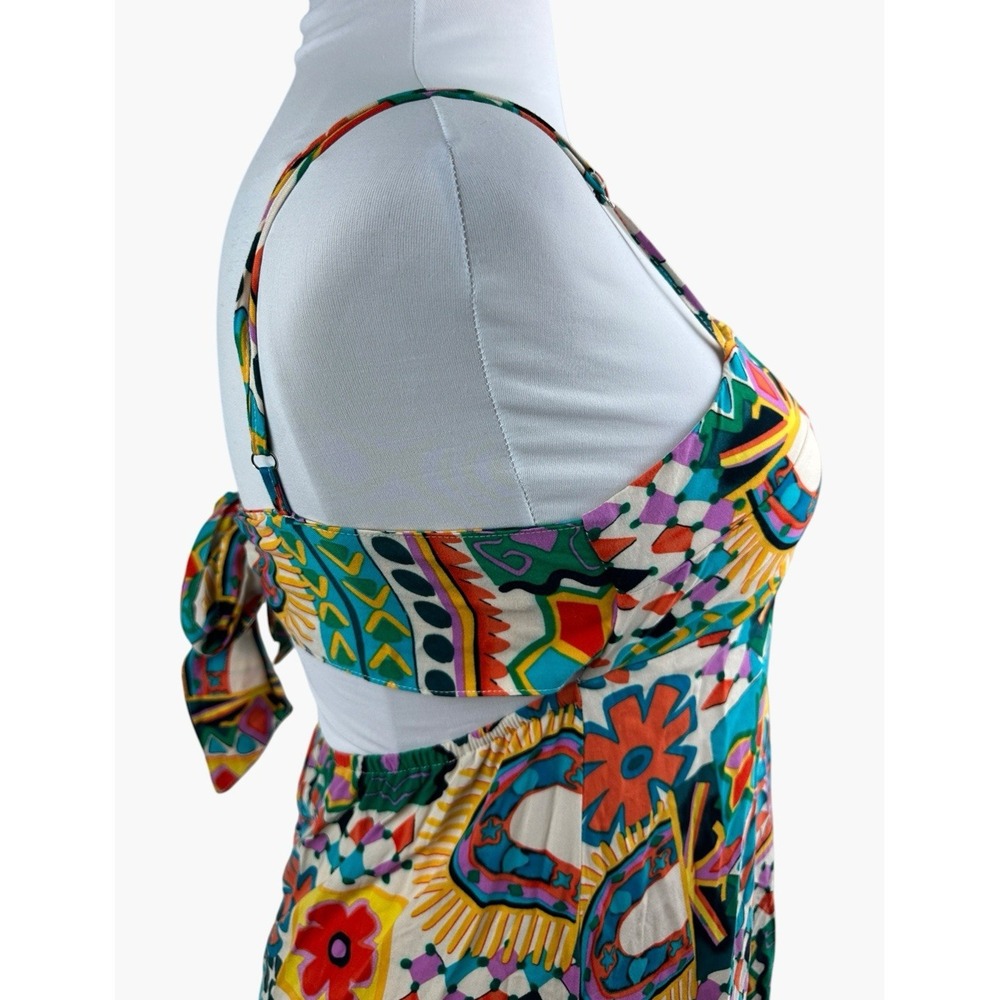 Paper Heart Aztec Sunrise Santana Vacation Resort Floral Maxi Dress Geo Small - Picture 10 of 14
